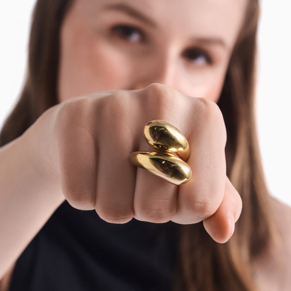 Flash & Fabulous Gold Statement Ring