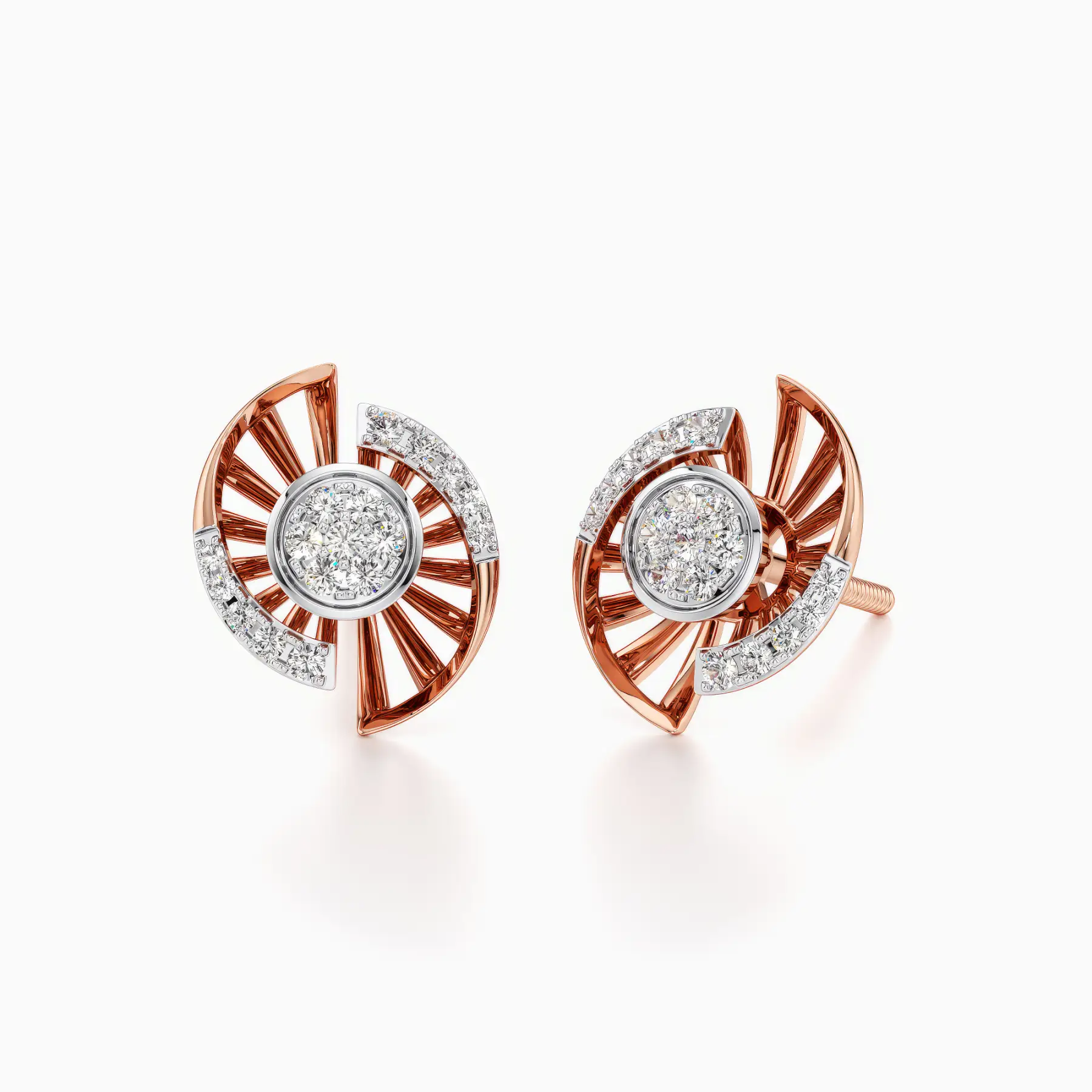 Pinwheel Poise Stud Earrings
