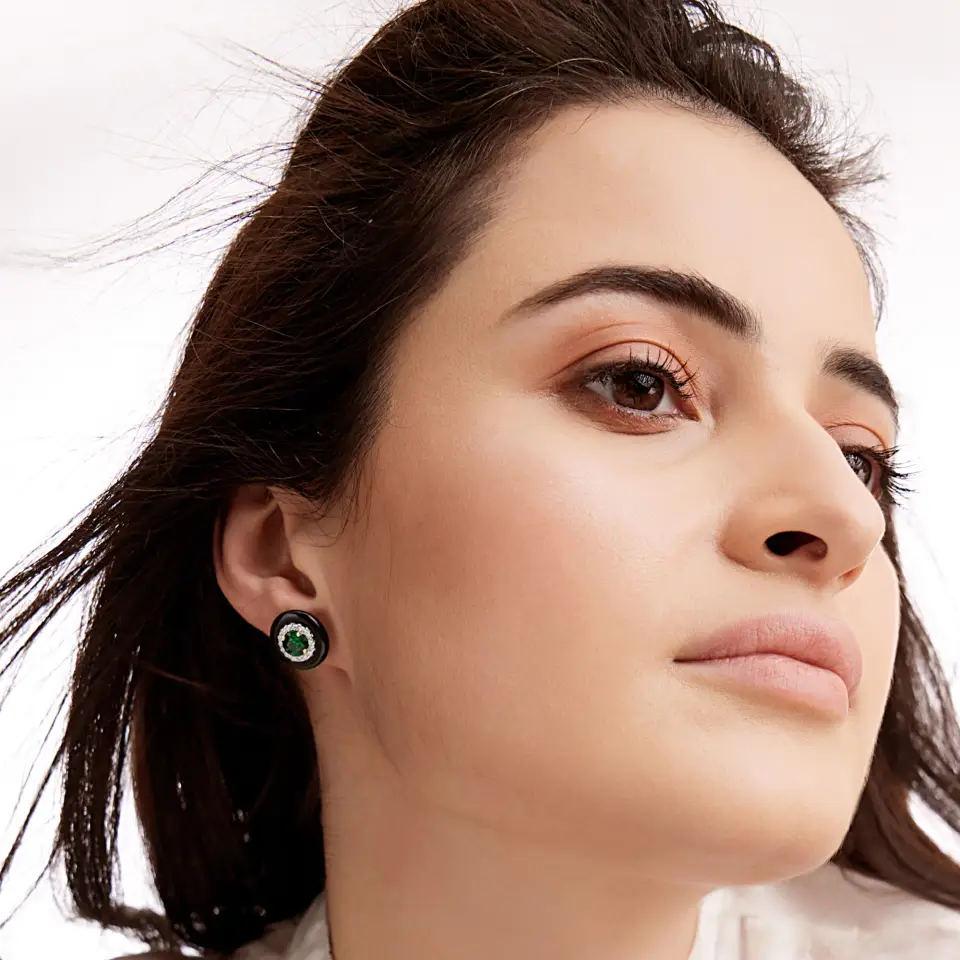 Royal Rebel Emerald Statement Earrings