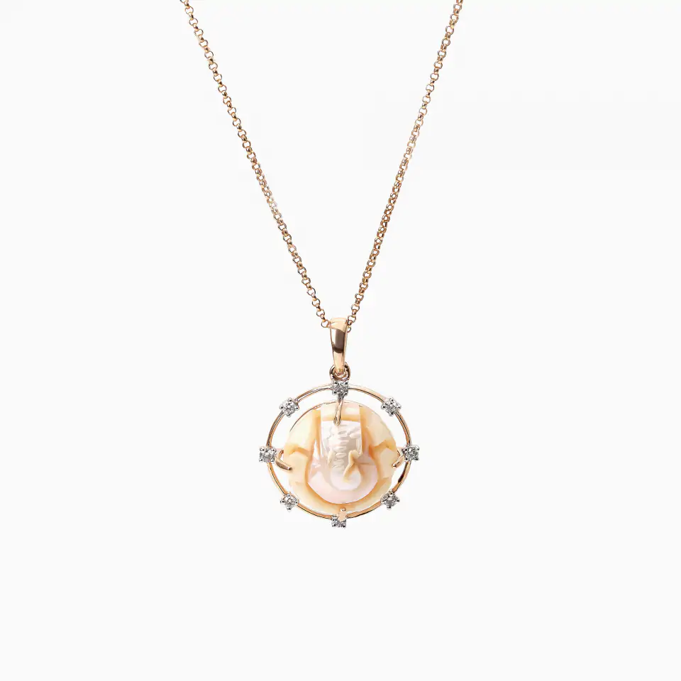 Ganpati Aura Pearl Pendant