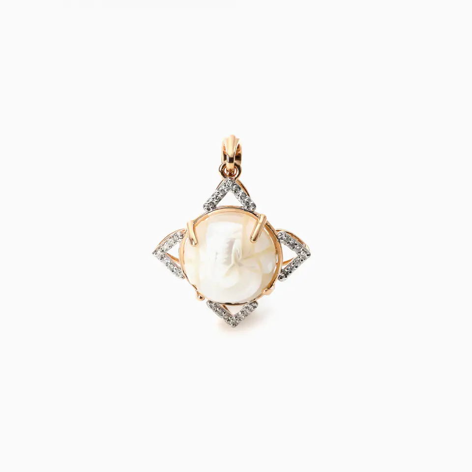 Peaceful Aura Ganpati Pearl Pendant