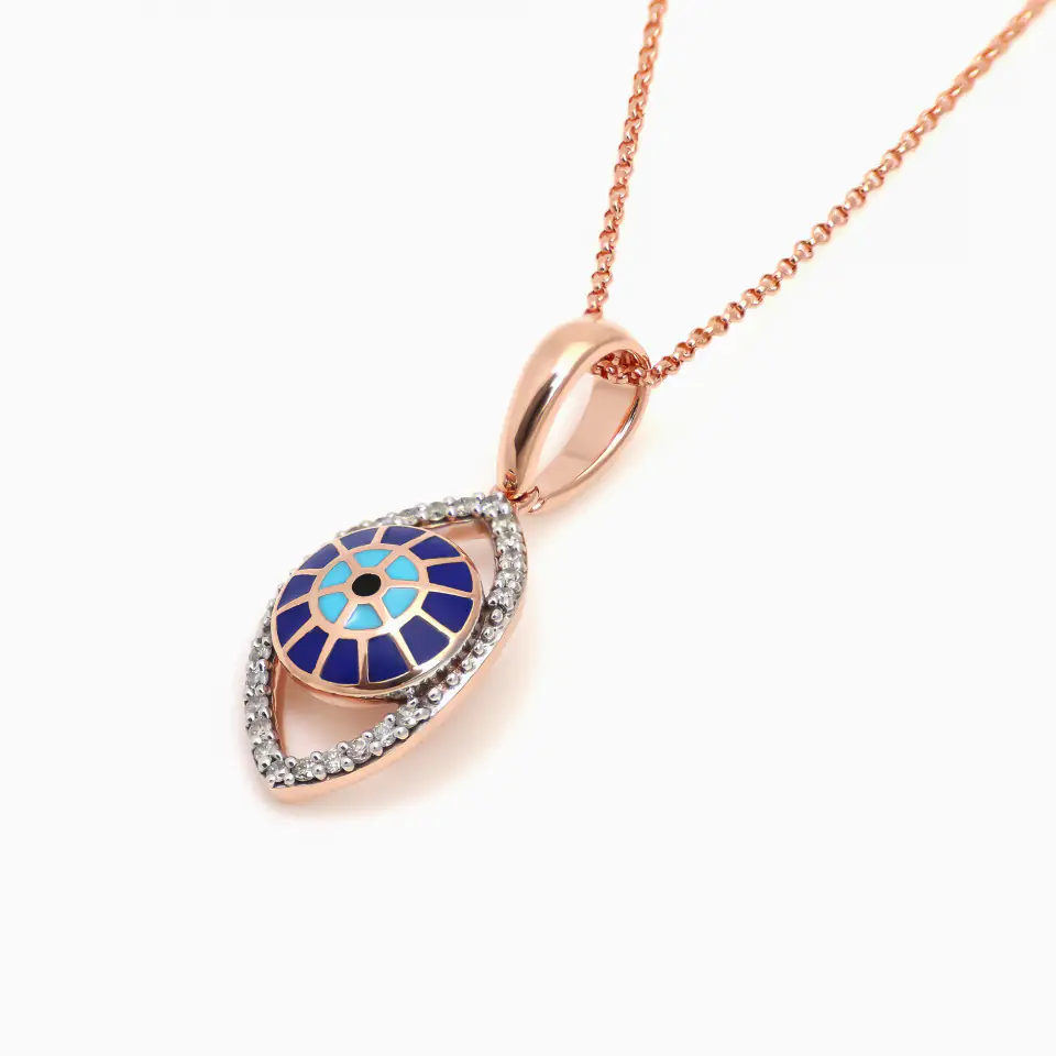 Evil Eye Diamond Statement Pendant