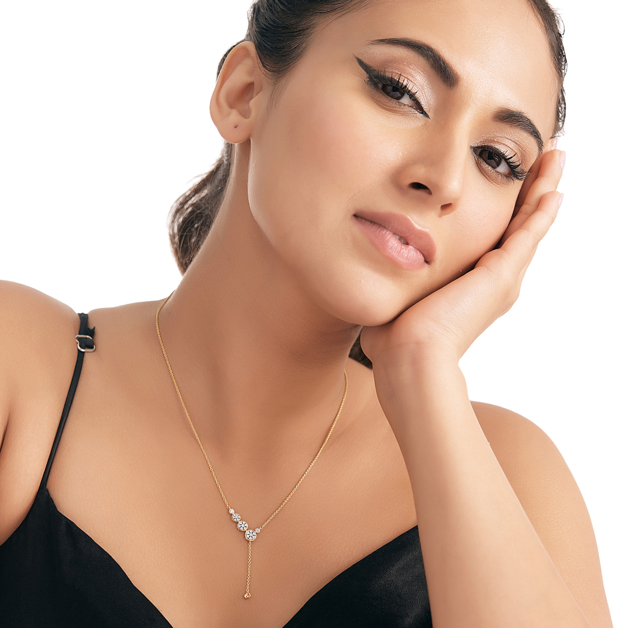 Diamond Statement Necklace in Gold